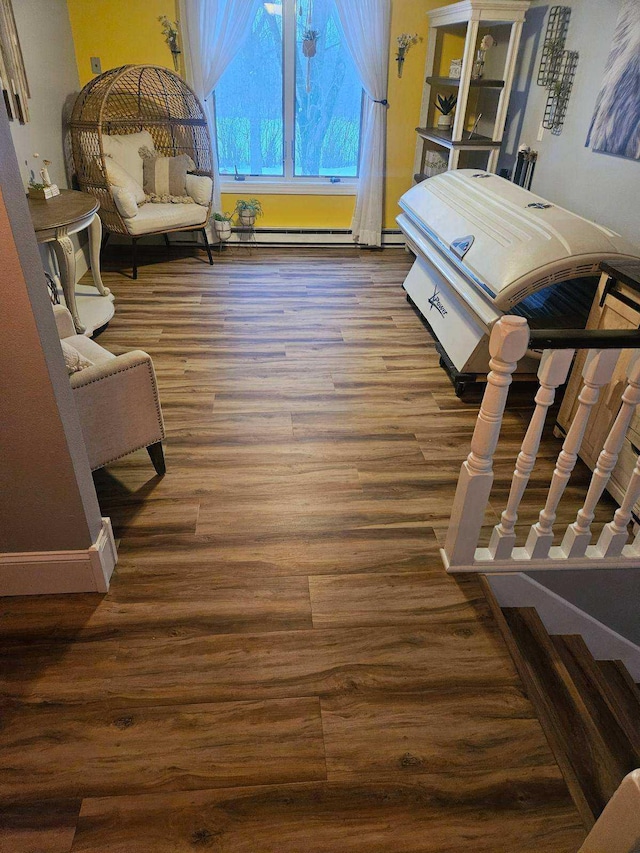 interior space featuring wood-type flooring