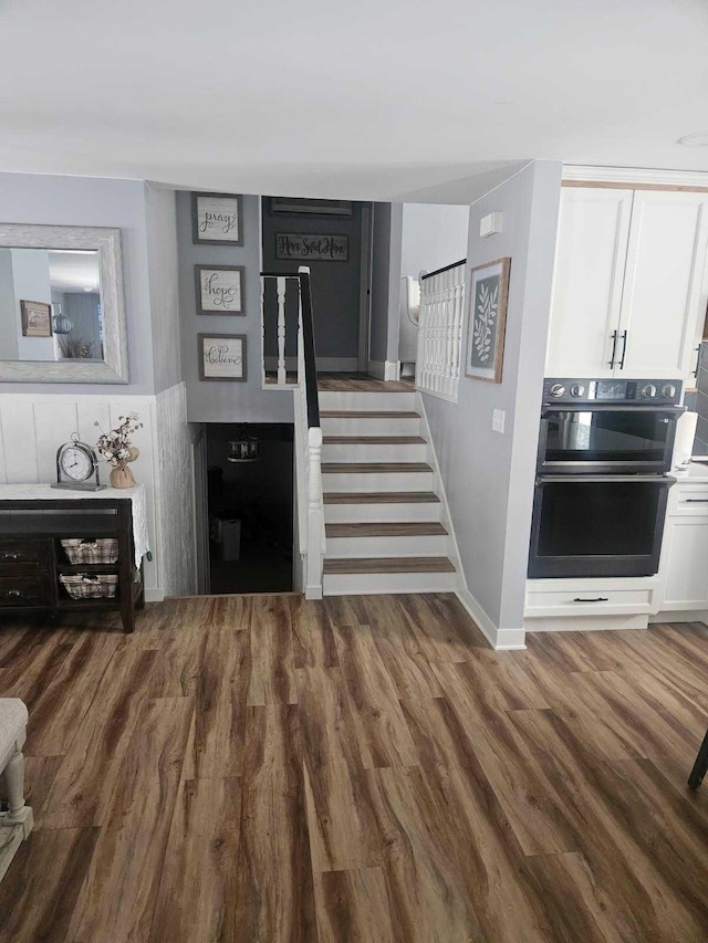 interior space featuring wood-type flooring