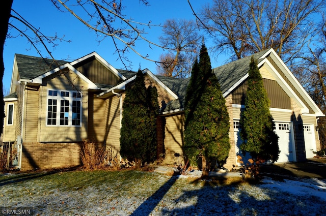 view of property exterior featuring a garage