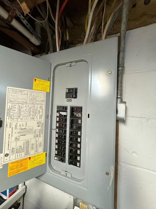 utility room with electric panel