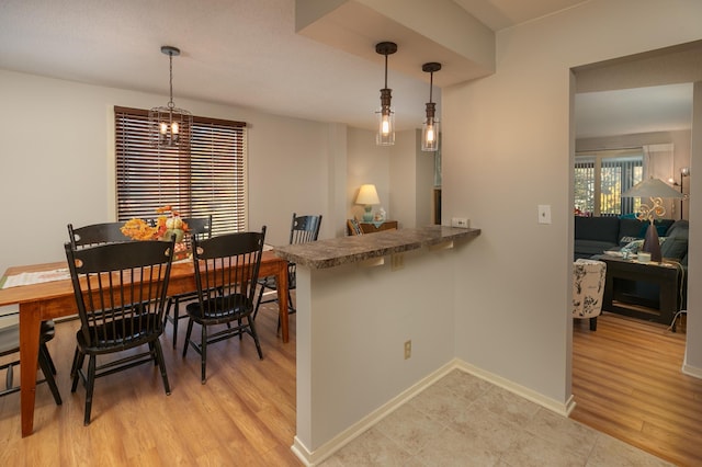 317 6th Ave SW Unit 501, Rochester, MN 55902 - dining room featuring baseboards and light wood-type flooring