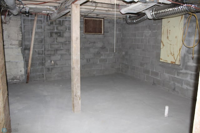 view of basement