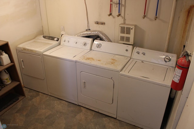 laundry area featuring washer and dryer