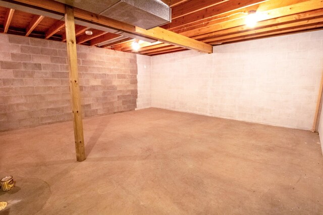 view of basement