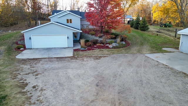 exterior space featuring a garage