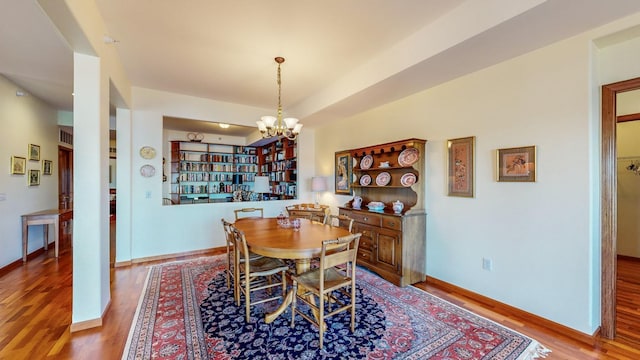 dining room with hardwood / wood-style floors