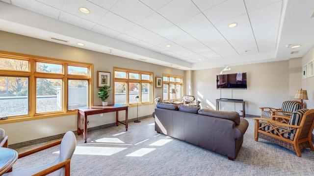 view of carpeted living room