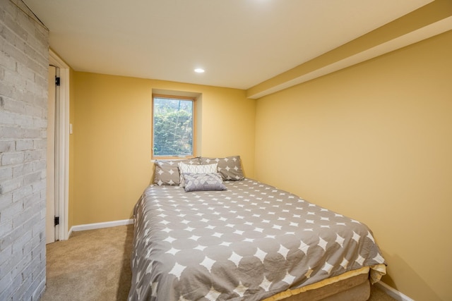 view of carpeted bedroom