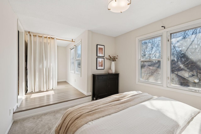 bedroom featuring baseboards and carpet floors