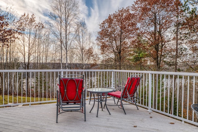 view of wooden deck