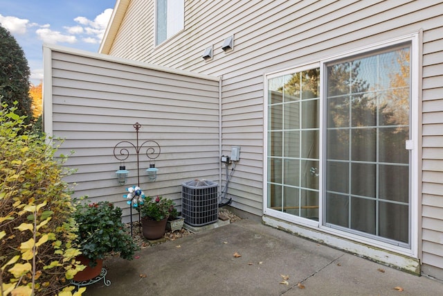 view of patio with central air condition unit