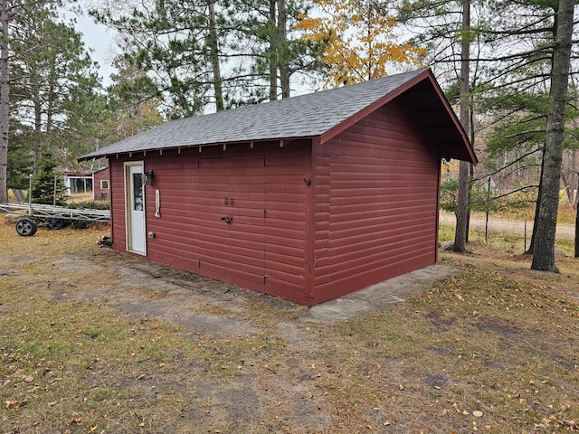 view of outdoor structure