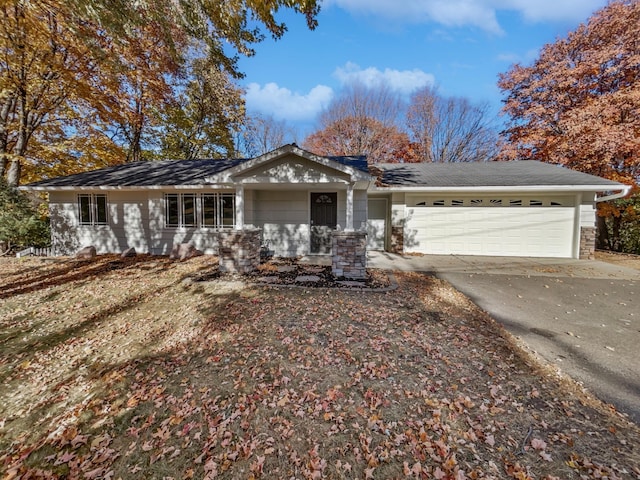 ranch-style house with a garage