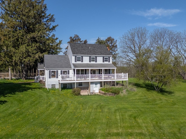 22735 Hickory Rd, Lanesboro, MN 55949 - back of house with a yard and a deck