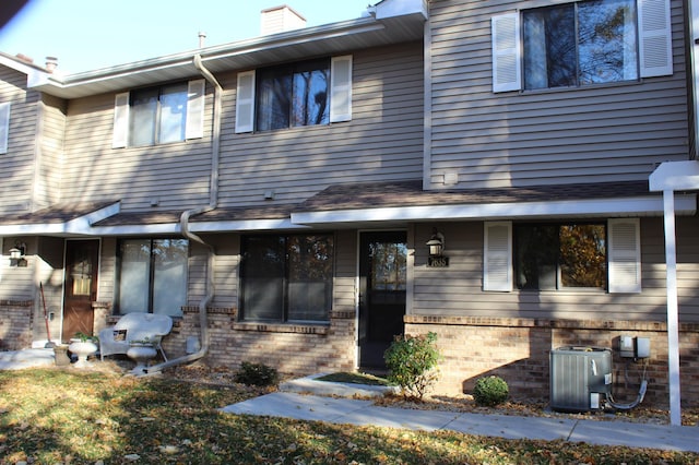 view of property featuring central air condition unit