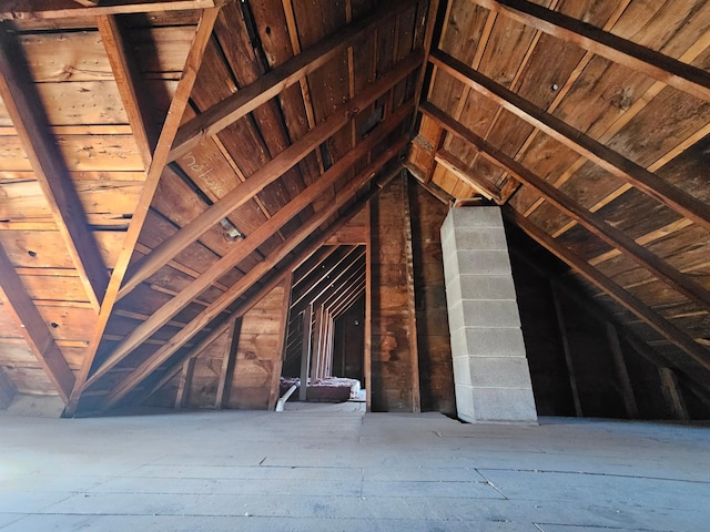 view of attic