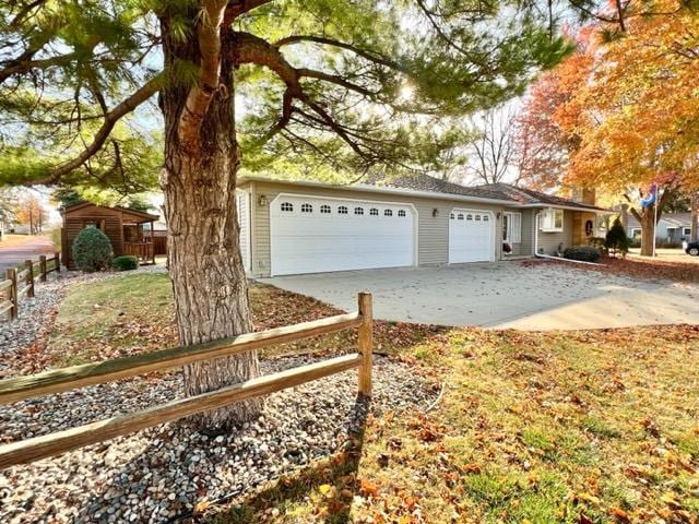 ranch-style house with a garage