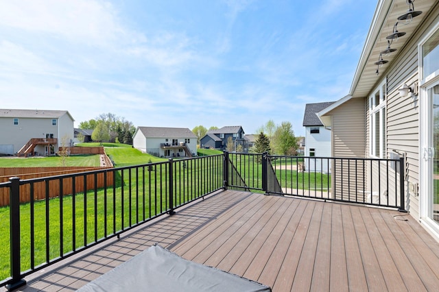 214 15th Ave SE, Lonsdale, MN 55046 - wooden deck with a residential view and a lawn