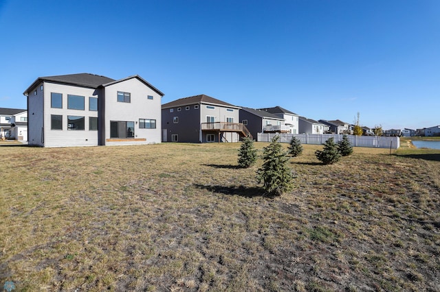 view of yard featuring a deck