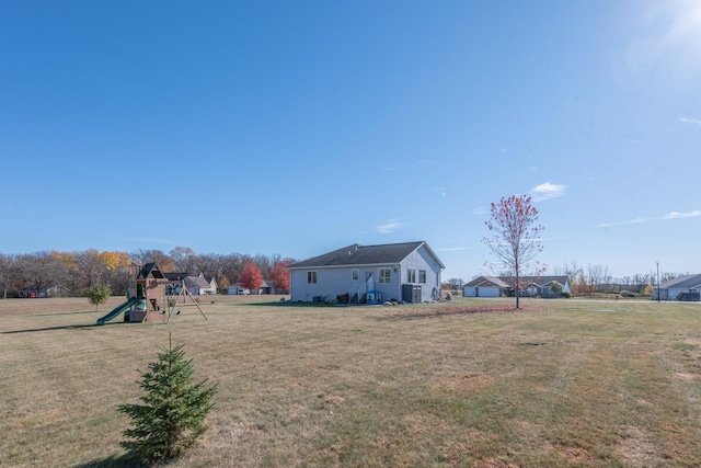 view of yard featuring a playground