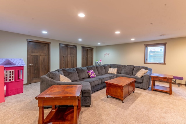 view of carpeted living room