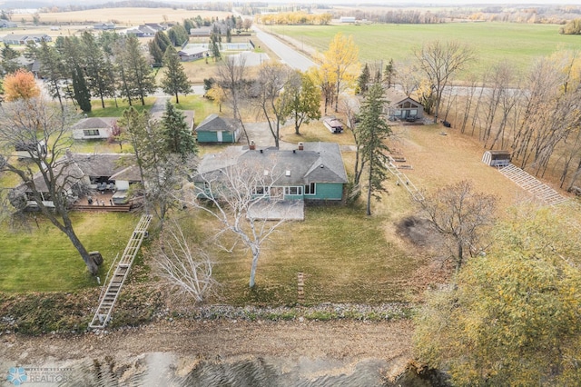 bird's eye view featuring a rural view