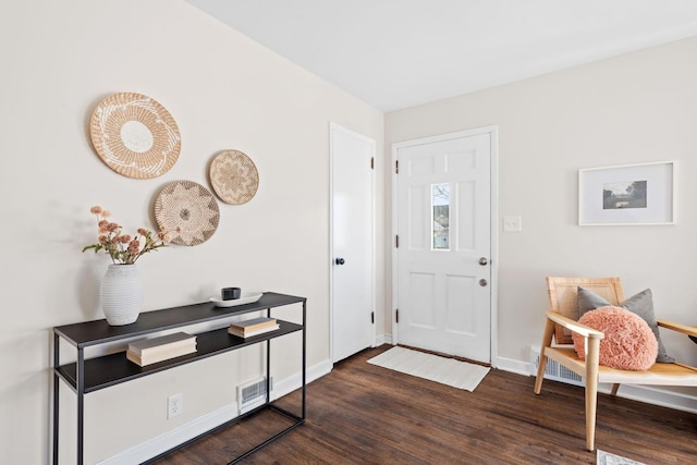 entryway featuring dark hardwood / wood-style floors