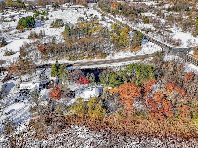 view of snowy aerial view