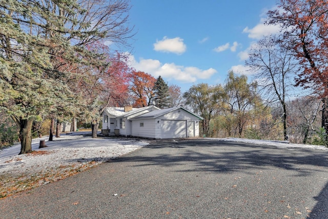 view of home's exterior featuring a garage