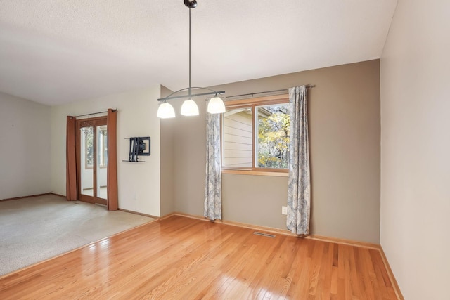 interior space with hardwood / wood-style floors, a textured ceiling, and a wealth of natural light