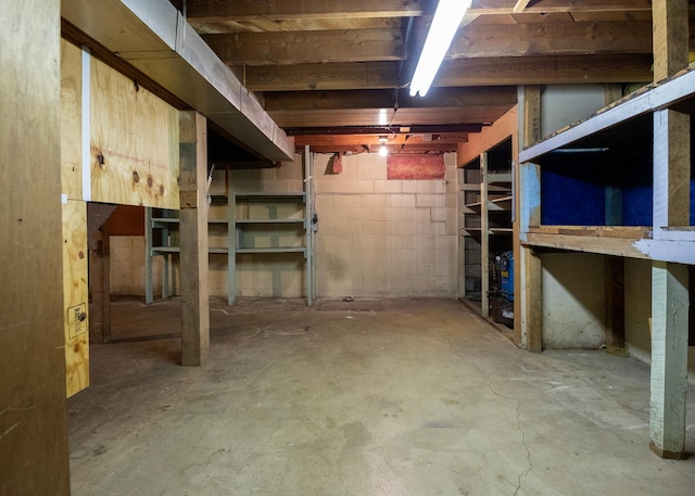 view of basement