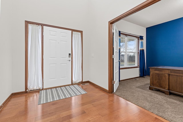 foyer featuring light hardwood / wood-style floors