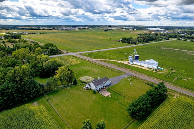 bird's eye view featuring a rural view