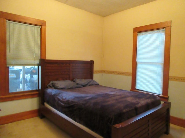 view of carpeted bedroom