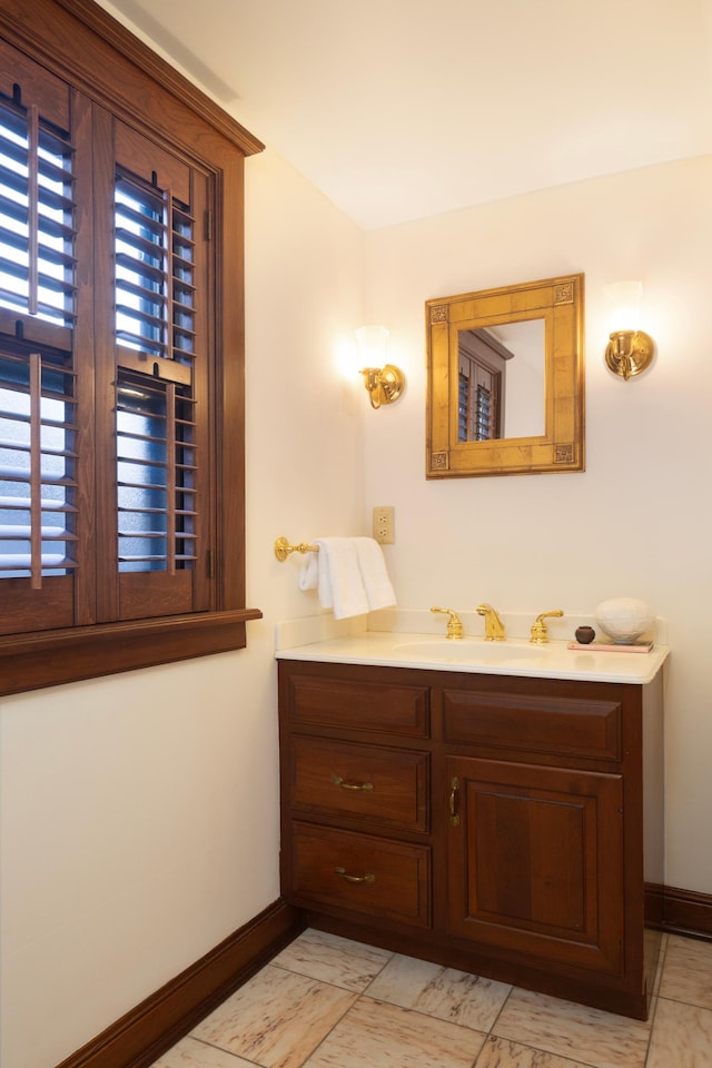 bathroom featuring vanity and tile patterned floors