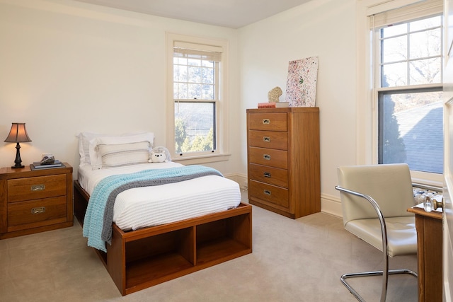 view of carpeted bedroom