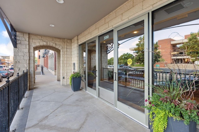 view of patio / terrace with a balcony