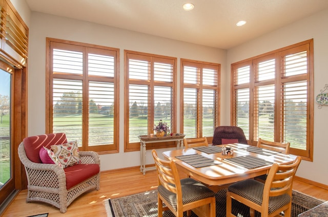 sunroom / solarium featuring a wealth of natural light