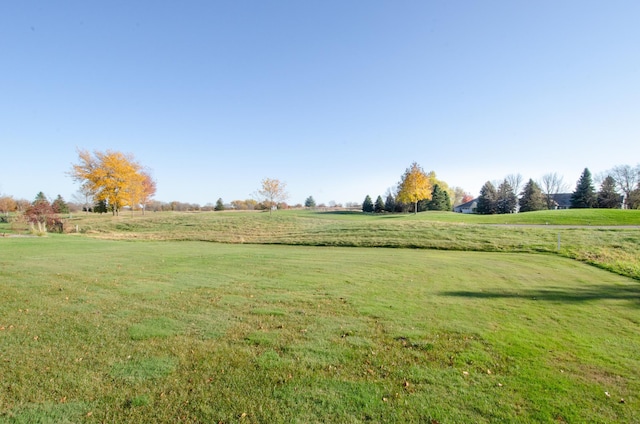 view of yard with a rural view