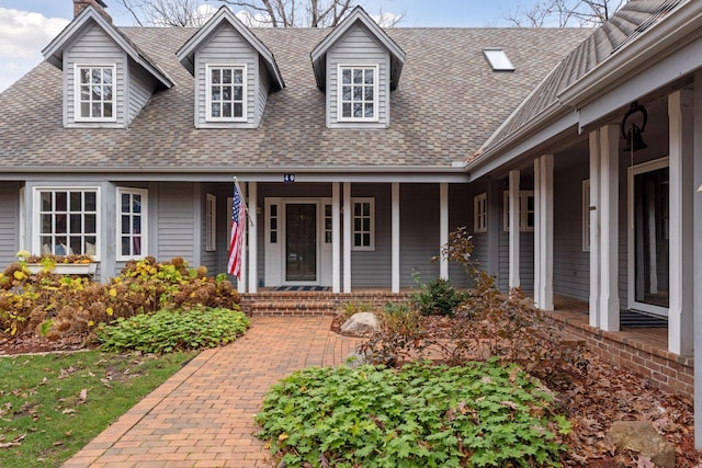 view of front of home with a porch