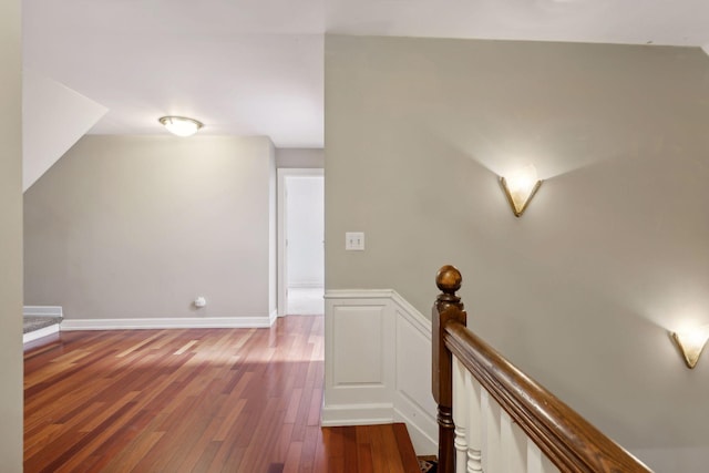 interior space with hardwood / wood-style flooring