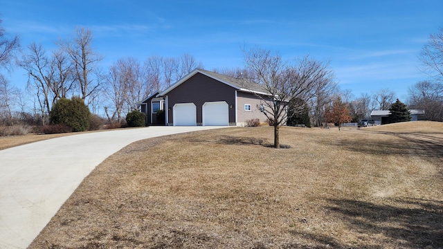 view of home's exterior with a yard