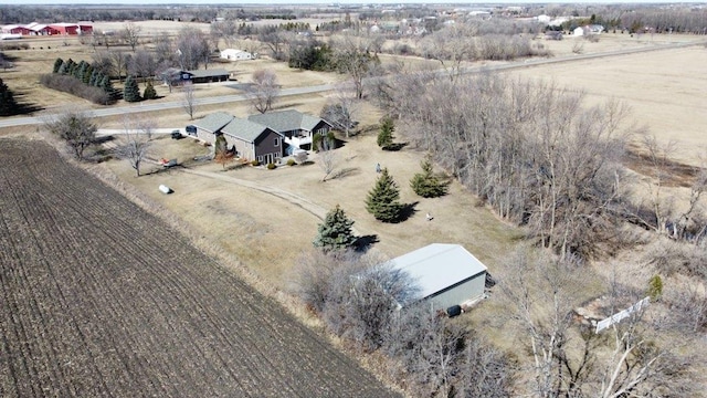 bird's eye view featuring a rural view