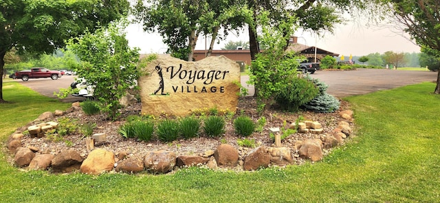 3736 Silent Springs Ct, Webb Lake, WI 54830 - community sign with a lawn