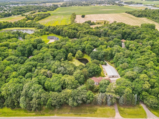 drone / aerial view featuring a rural view