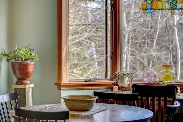 view of dining space