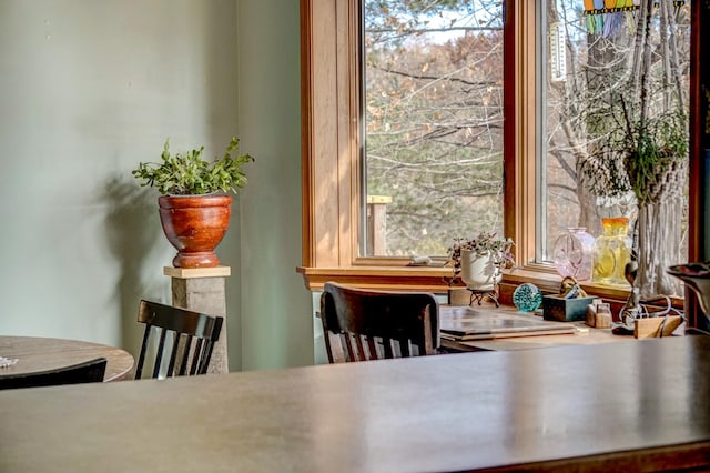 view of dining area