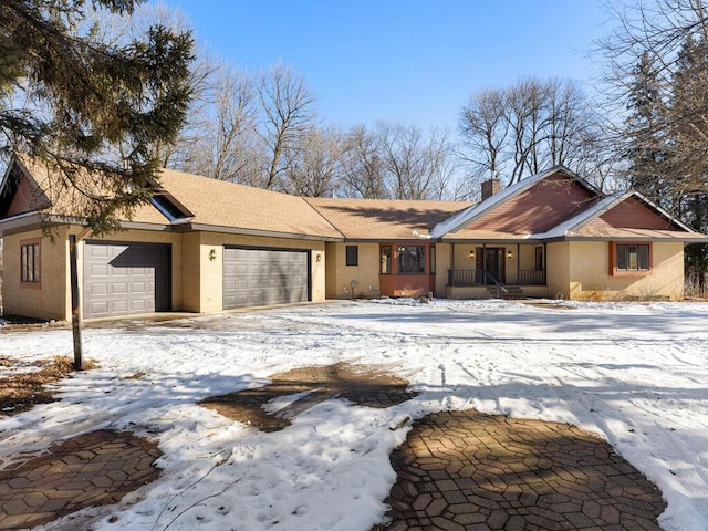 ranch-style house with a garage