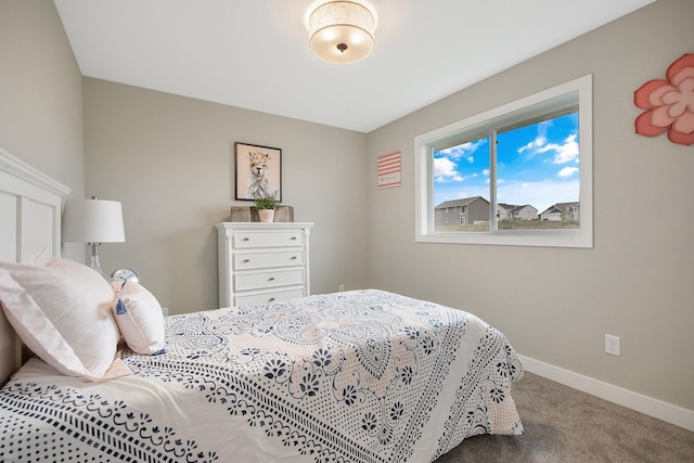 bedroom featuring carpet