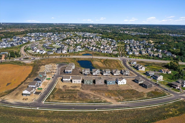 aerial view with a residential view